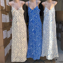 *TEQUILA MAXI - Blue with white Print