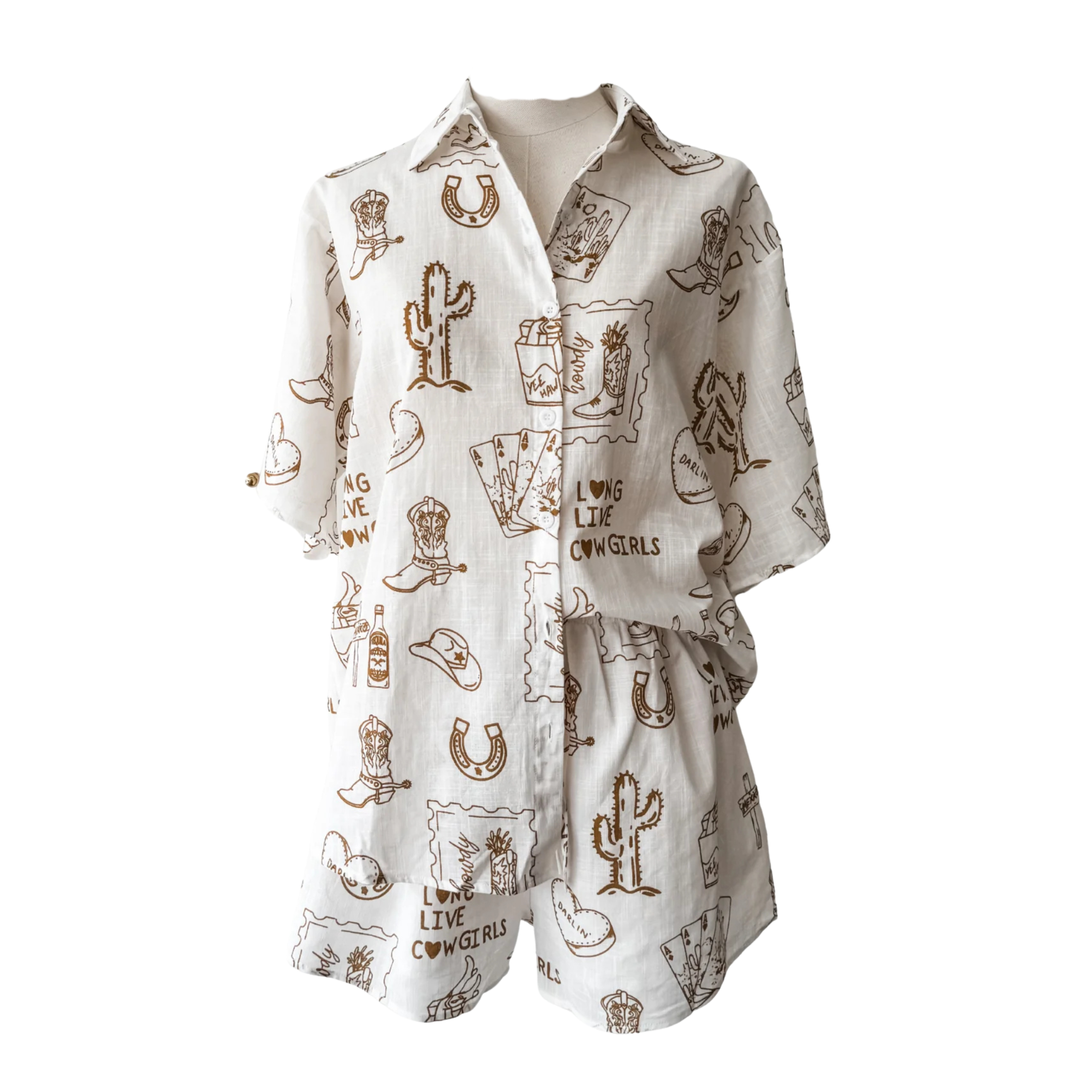 *Long Live Cowgirls Set* TAN PRINT
