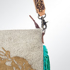 BRONC CROSSBODY - TURQ FRINGE