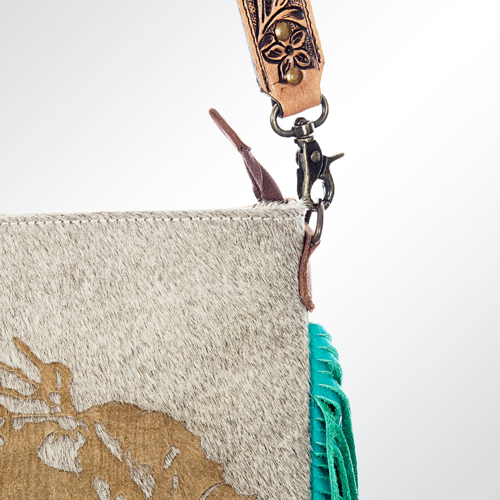 BRONC CROSSBODY - TURQ FRINGE