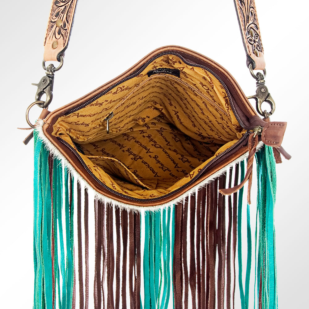 BRONC CROSSBODY - TURQ FRINGE