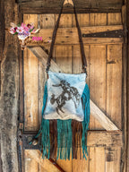 BRONC CROSSBODY - TURQ FRINGE