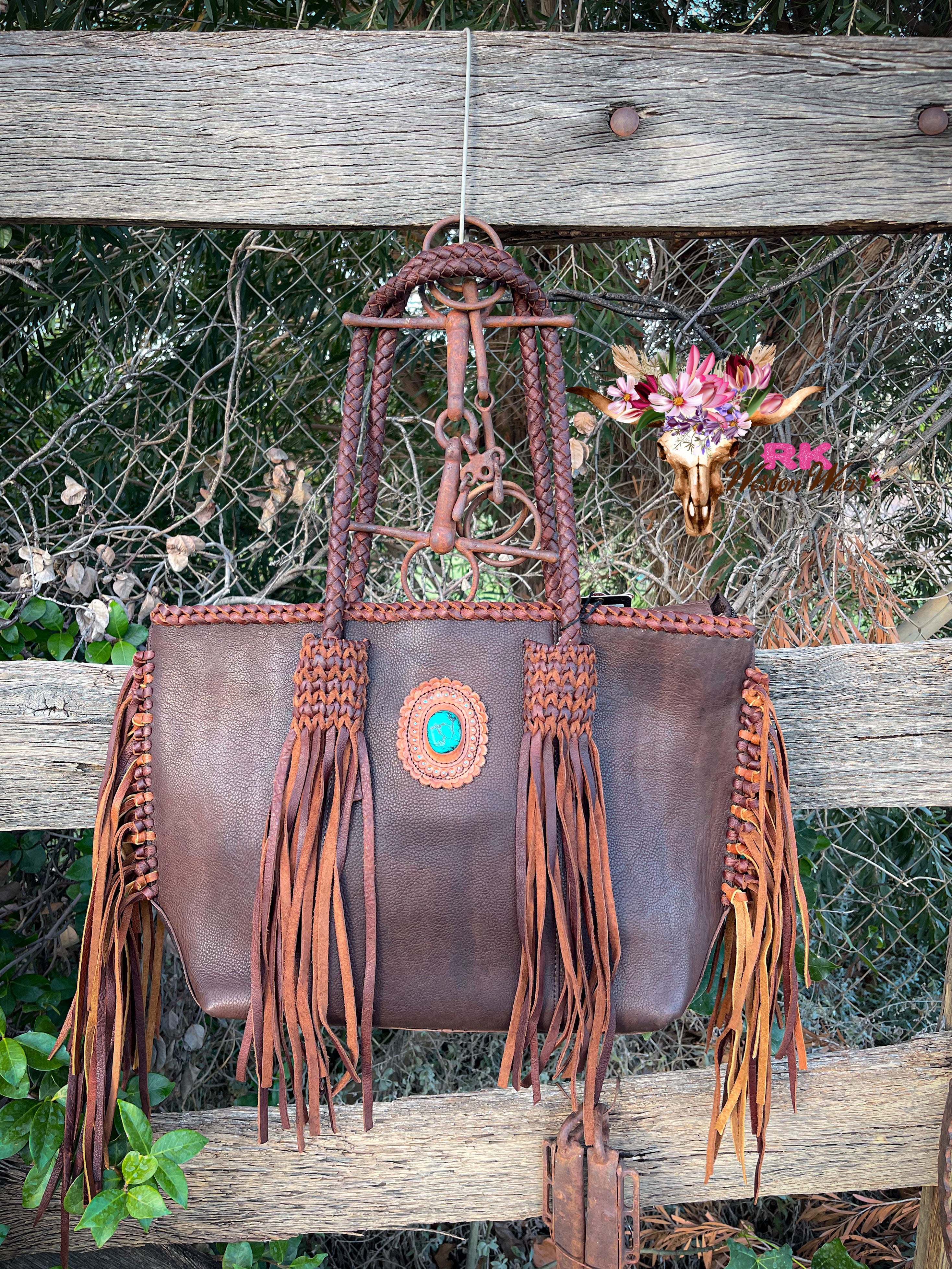 Braided Leather Tote