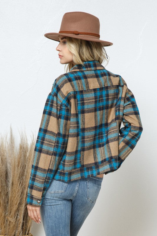 BLUE PLAID JACKET