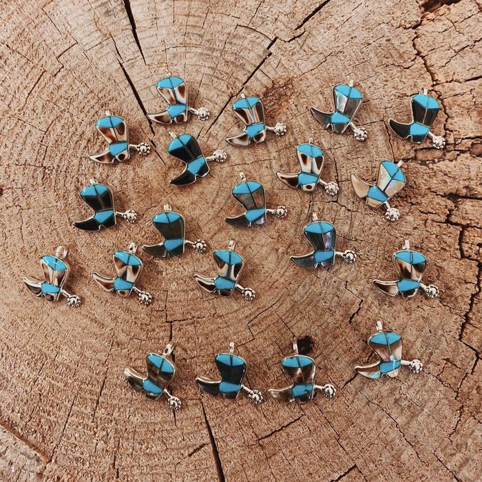 ZUNI COWBOY BOOTS PENDANT