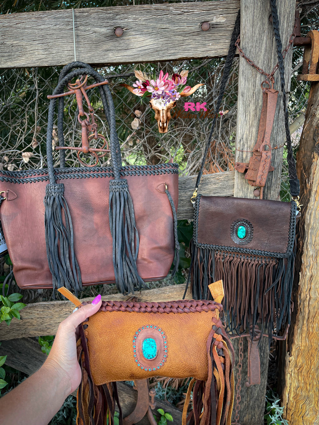 Braided Leather Clutch