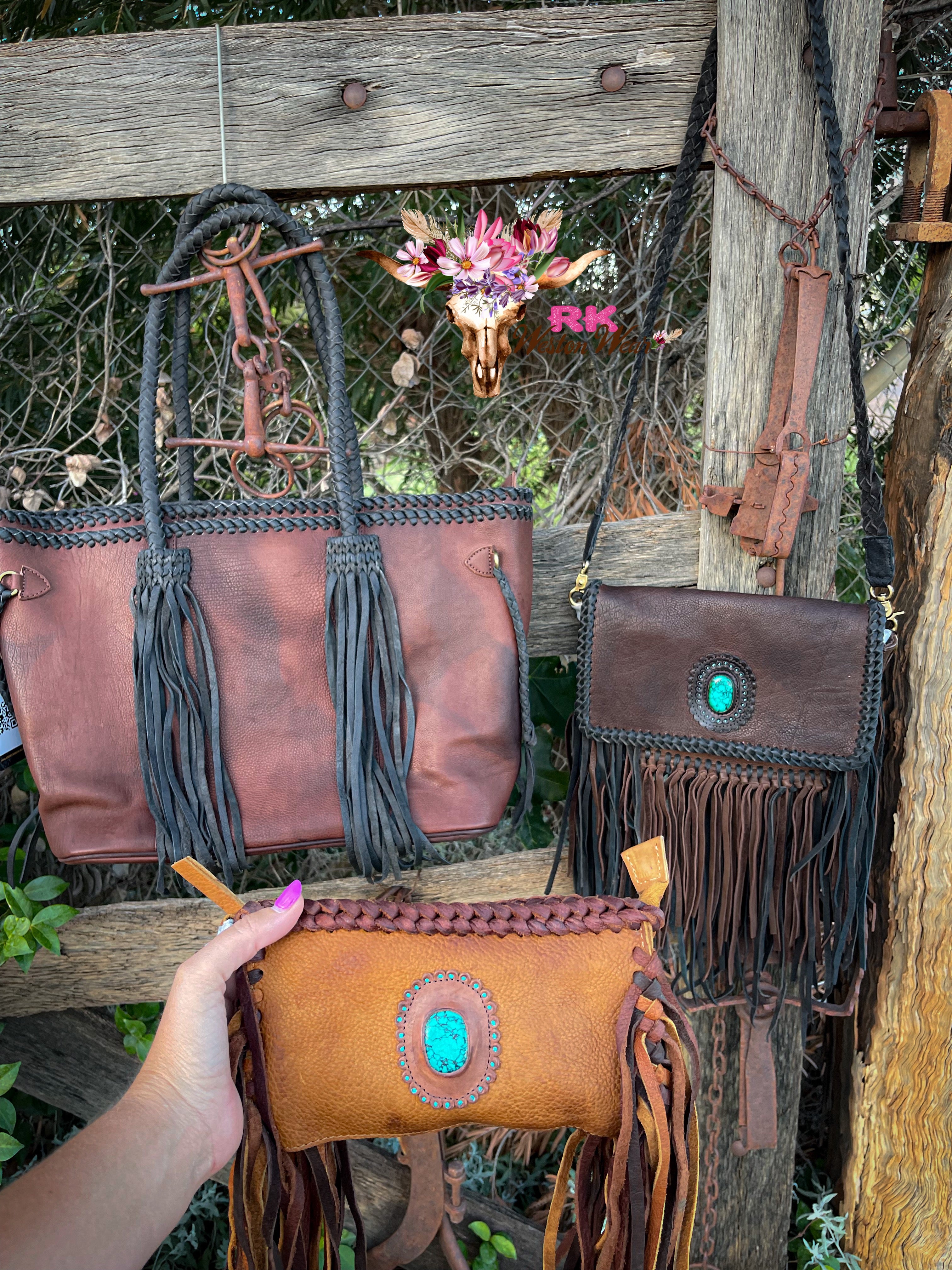 Braided Leather Clutch