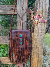BUTTER LEATHER & TURQUOISE BAG