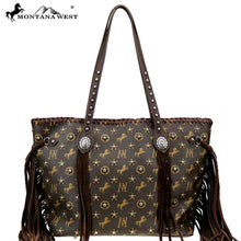Montana West Signature Monogram Collection Wide Tote