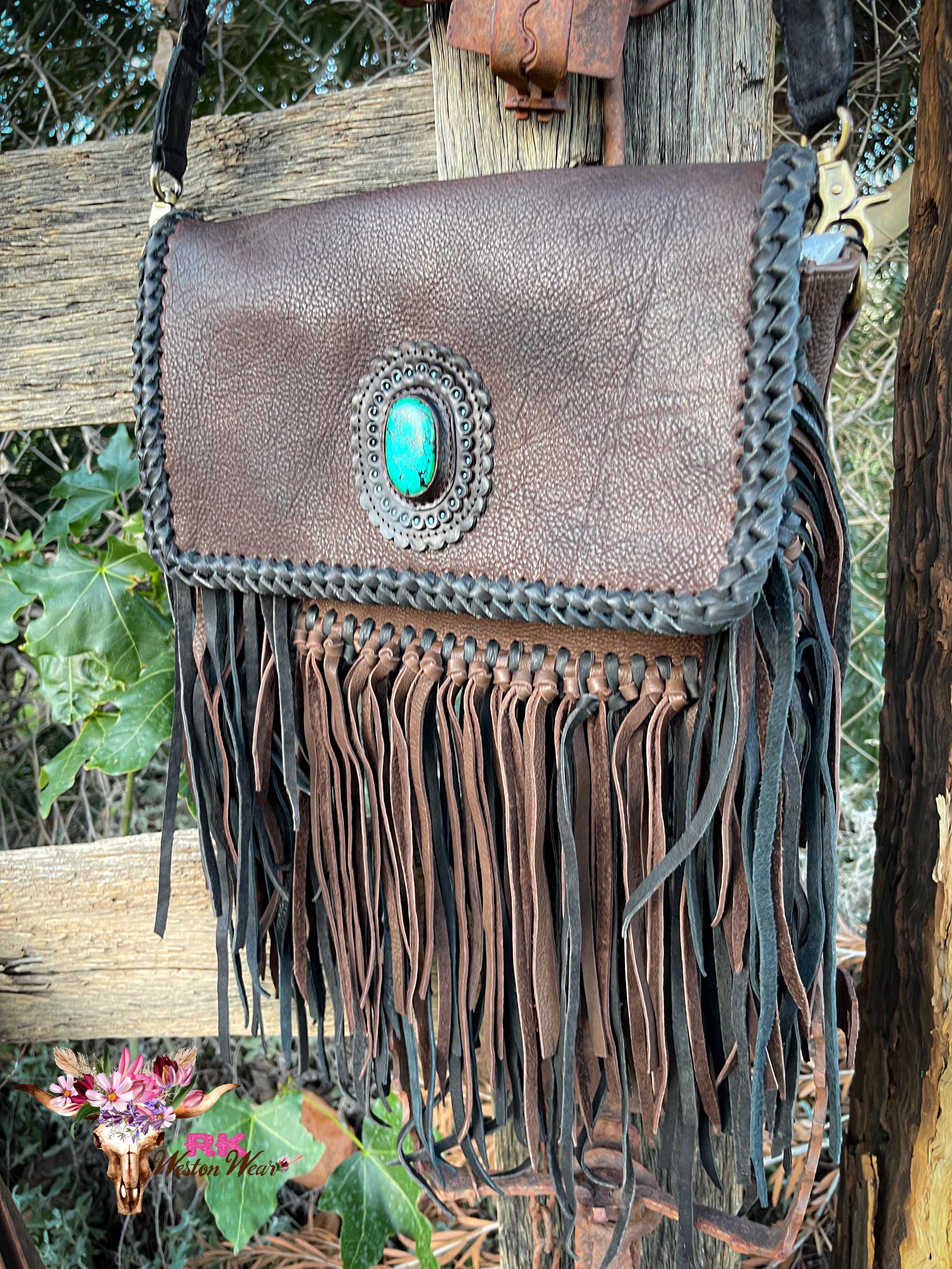 Black/Brown Braided Clutch