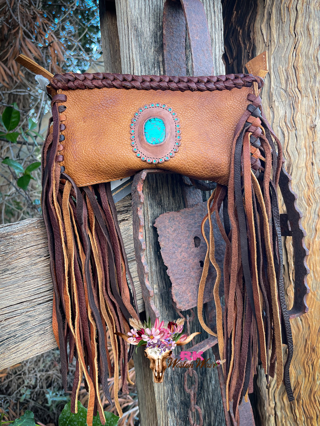 Braided Leather Clutch