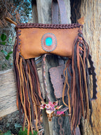 Braided Leather Clutch