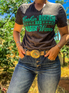 BUTTON DOWN DENIM FLARES